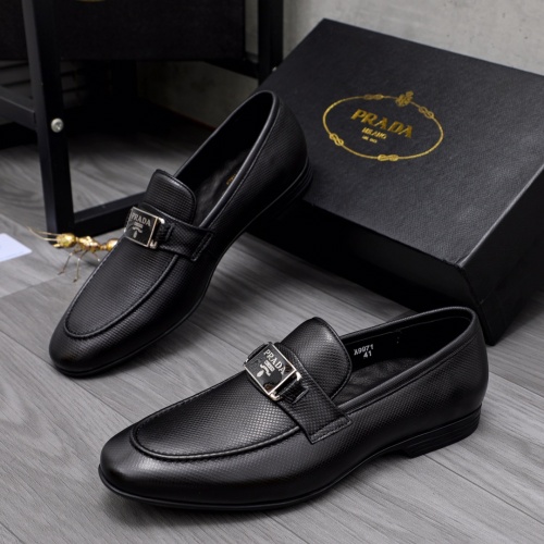 Wholesale Prada Leather Shoes For Men #1042519 $80.00 USD, Wholesale Quality Replica Prada Leather Shoes