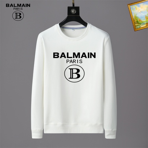 Wholesale Balmain Hoodies Long Sleeved For Men #1042768 $40.00 USD, Wholesale Quality Replica Balmain Hoodies