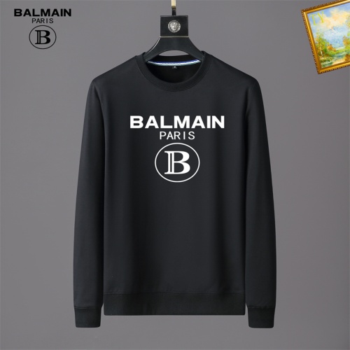 Wholesale Balmain Hoodies Long Sleeved For Men #1042769 $40.00 USD, Wholesale Quality Replica Balmain Hoodies