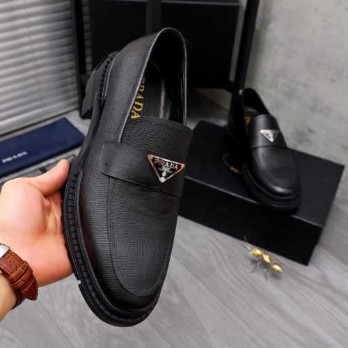 Replica Prada Leather Shoes For Men #1044169 $85.00 USD for Wholesale