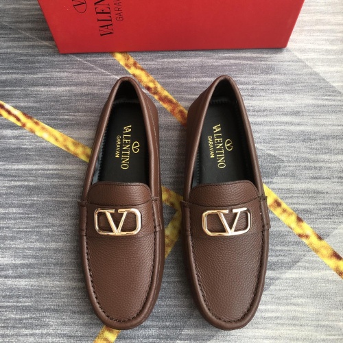 Wholesale Valentino Leather Shoes For Men #1049576 $98.00 USD, Wholesale Quality Replica Valentino Leather Shoes