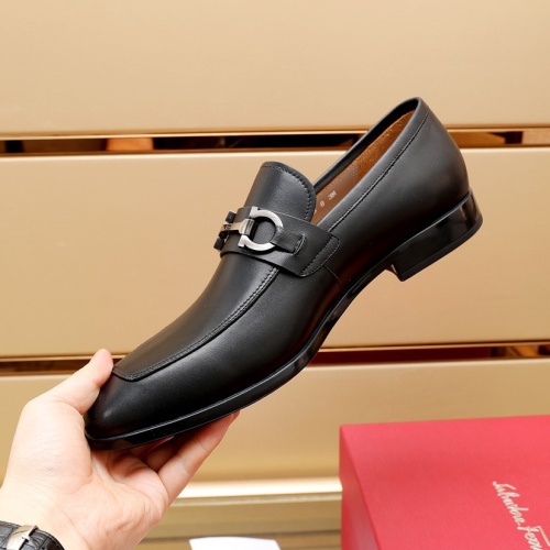 Replica Salvatore Ferragamo Leather Shoes For Men #1050156 $125.00 USD for Wholesale