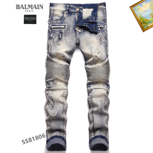 Wholesale Balmain Jeans For Men #1052292 $48.00 USD, Wholesale Quality Replica Balmain Jeans