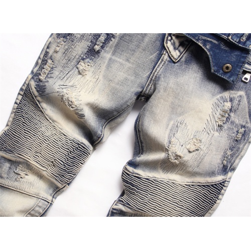 Replica Balmain Jeans For Men #1052292 $48.00 USD for Wholesale