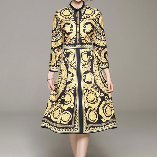 Wholesale Versace Dresses Long Sleeved For Women #1067416 $64.00 USD, Wholesale Quality Replica Versace Dresses