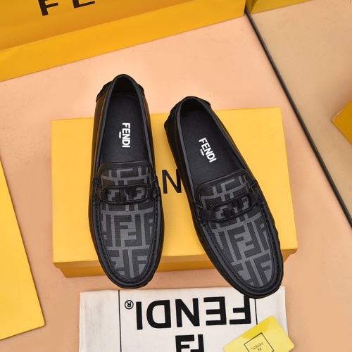 Wholesale Fendi Leather Shoes For Men #1070121 $80.00 USD, Wholesale Quality Replica Fendi Leather Shoes