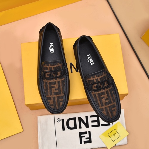 Wholesale Fendi Leather Shoes For Men #1070122 $80.00 USD, Wholesale Quality Replica Fendi Leather Shoes