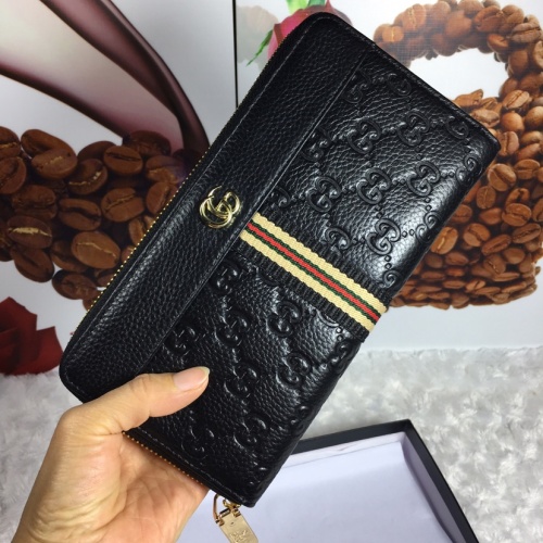 Replica Gucci AAA Man Wallets #1070376 $45.00 USD for Wholesale