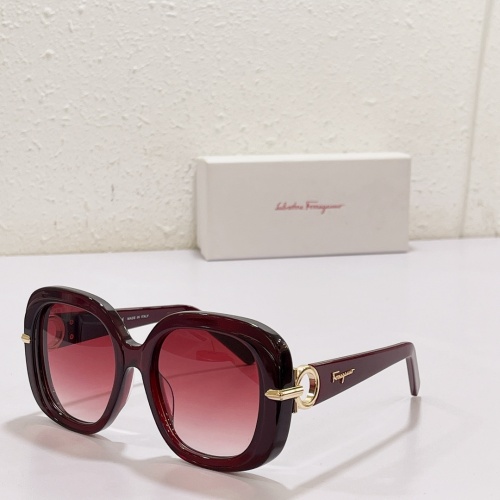 Wholesale Salvatore Ferragamo AAA Quality Sunglasses #1078688 $64.00 USD, Wholesale Quality Replica Salvatore Ferragamo AAA Quality Sunglasses