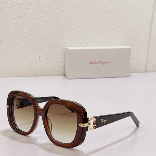 Wholesale Salvatore Ferragamo AAA Quality Sunglasses #1078690 $64.00 USD, Wholesale Quality Replica Salvatore Ferragamo AAA Quality Sunglasses