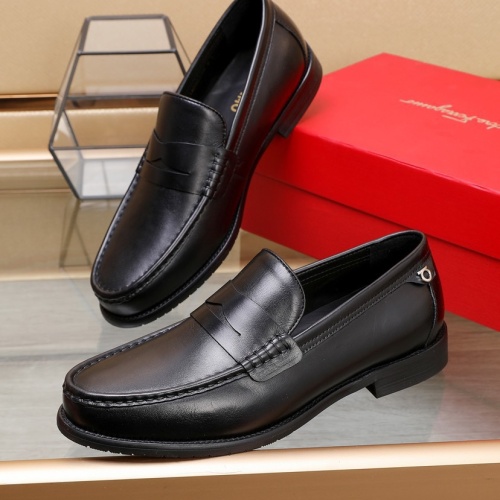 Wholesale Salvatore Ferragamo Leather Shoes For Men #1079324 $98.00 USD, Wholesale Quality Replica Salvatore Ferragamo Leather Shoes