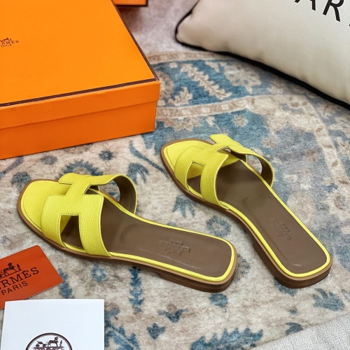 Replica Hermes Slippers For Women #1084361 $64.00 USD for Wholesale