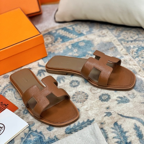 Replica Hermes Slippers For Women #1084364 $64.00 USD for Wholesale