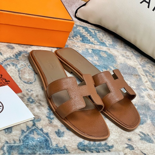 Replica Hermes Slippers For Women #1084364 $64.00 USD for Wholesale