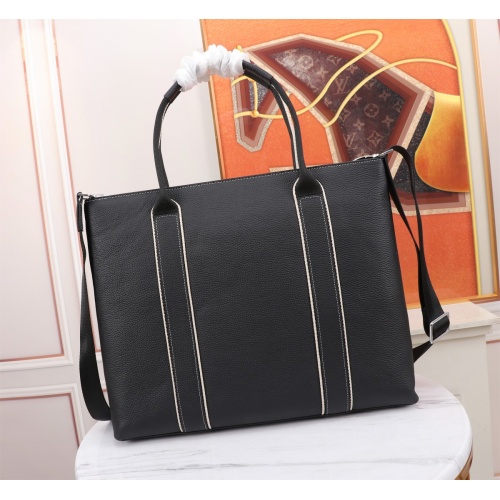 Replica Hermes AAA Man Handbags In Black #1088321 $150.00 USD for Wholesale