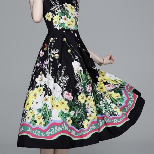 Replica Dolce & Gabbana Dresses Sleeveless For Women #1090729 $60.00 USD for Wholesale