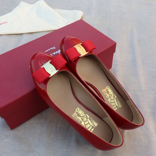 Replica Salvatore Ferragamo Flat Shoes For Women #1099046 $96.00 USD for Wholesale