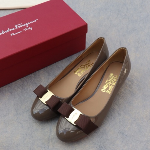 Replica Salvatore Ferragamo Flat Shoes For Women #1099055 $96.00 USD for Wholesale