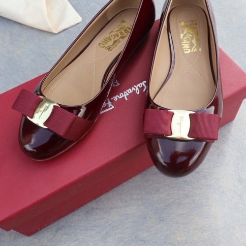 Replica Salvatore Ferragamo Flat Shoes For Women #1099077 $96.00 USD for Wholesale