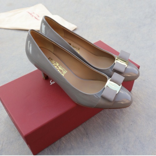 Replica Salvatore Ferragamo High-Heeled Shoes For Women #1099084 $96.00 USD for Wholesale