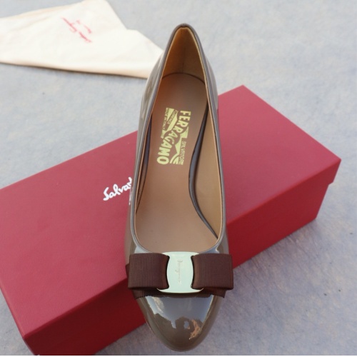 Replica Salvatore Ferragamo High-Heeled Shoes For Women #1099085 $96.00 USD for Wholesale