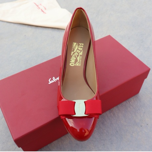 Replica Salvatore Ferragamo High-Heeled Shoes For Women #1099086 $96.00 USD for Wholesale