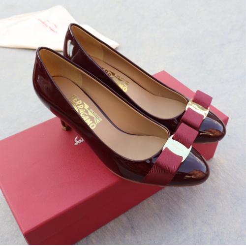 Replica Salvatore Ferragamo High-Heeled Shoes For Women #1099087 $96.00 USD for Wholesale