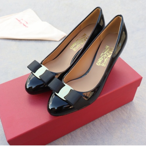 Replica Salvatore Ferragamo High-Heeled Shoes For Women #1099089 $96.00 USD for Wholesale