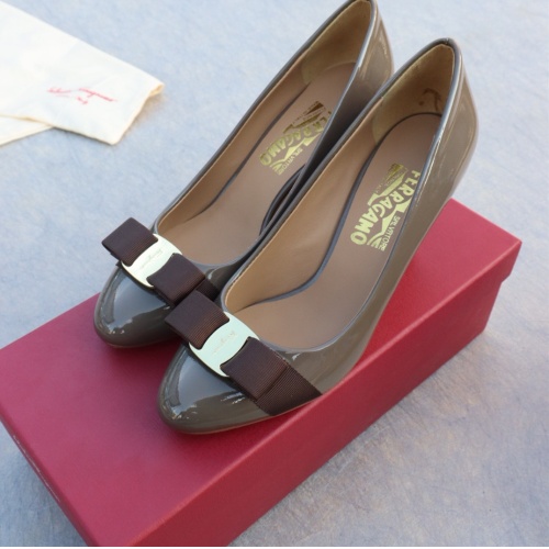 Replica Salvatore Ferragamo High-Heeled Shoes For Women #1099094 $96.00 USD for Wholesale