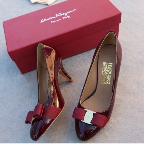 Wholesale Salvatore Ferragamo High-Heeled Shoes For Women #1099096 $96.00 USD, Wholesale Quality Replica Salvatore Ferragamo High-Heeled Shoes