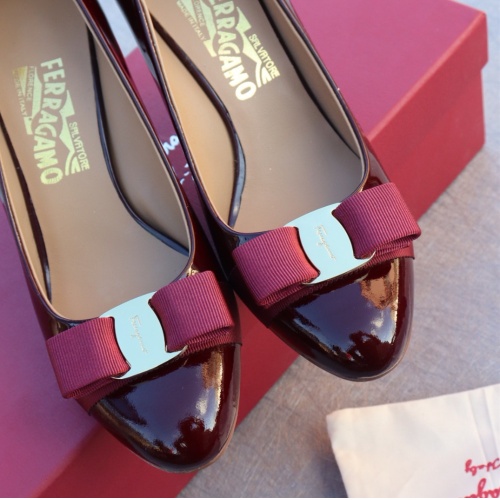 Replica Salvatore Ferragamo High-Heeled Shoes For Women #1099096 $96.00 USD for Wholesale