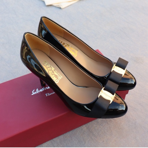 Replica Salvatore Ferragamo High-Heeled Shoes For Women #1099098 $96.00 USD for Wholesale