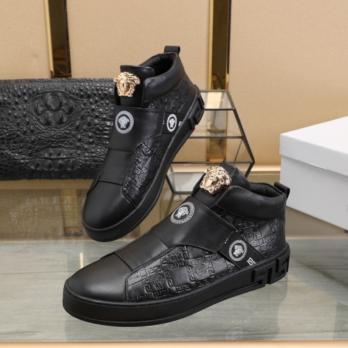 Wholesale Versace High Tops Shoes For Men #1099958 $92.00 USD, Wholesale Quality Replica Versace High Tops Shoes