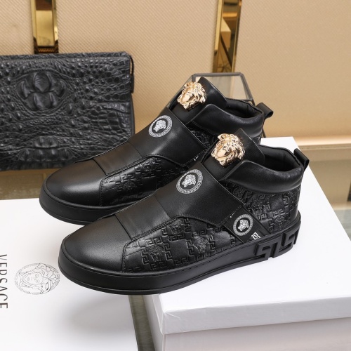 Replica Versace High Tops Shoes For Men #1099958 $92.00 USD for Wholesale