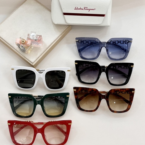 Replica Salvatore Ferragamo AAA Quality Sunglasses #1105013 $60.00 USD for Wholesale