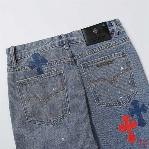 Replica Chrome Hearts Jeans For Men #1112086 $60.00 USD for Wholesale