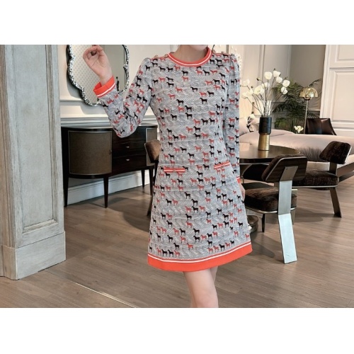 Wholesale Hermes Dresses Long Sleeved For Women #1131150 $102.00 USD, Wholesale Quality Replica Hermes Dresses