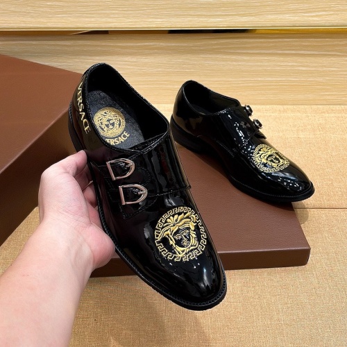 Replica Versace Leather Shoes For Men #1134902 $80.00 USD for Wholesale