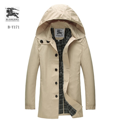 Wholesale Burberry Trench Coat Long Sleeved For Men #1140002 $60.00 USD, Wholesale Quality Replica Burberry Trench Coat