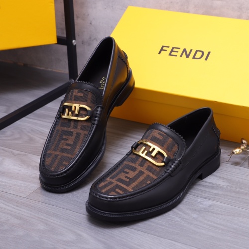 Wholesale Fendi Leather Shoes For Men #1148221 $80.00 USD, Wholesale Quality Replica Fendi Leather Shoes