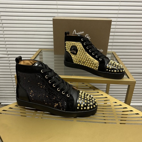 Wholesale Christian Louboutin High Top Shoes For Men #1148724 $98.00 USD, Wholesale Quality Replica Christian Louboutin High Top Shoes