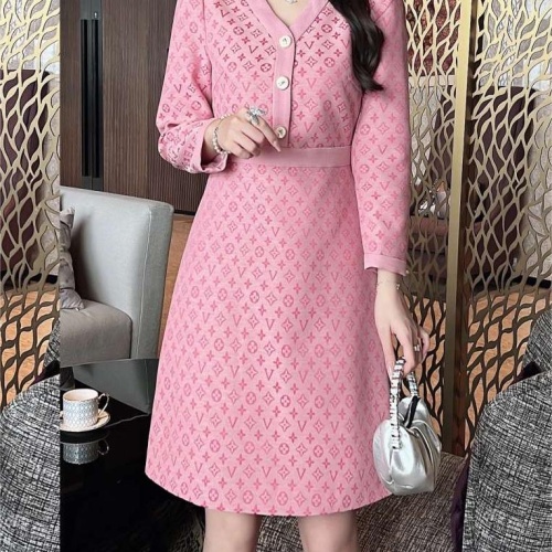 Wholesale Louis Vuitton LV Dresses Long Sleeved For Women #1152142 $92.00 USD, Wholesale Quality Replica Louis Vuitton LV Dresses