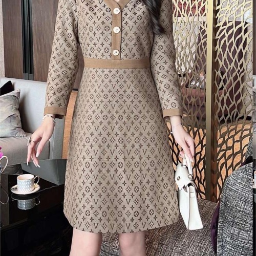 Wholesale Louis Vuitton LV Dresses Long Sleeved For Women #1152143 $92.00 USD, Wholesale Quality Replica Louis Vuitton LV Dresses