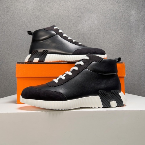 Replica Hermes High Tops Shoes For Men #1155500 $125.00 USD for Wholesale