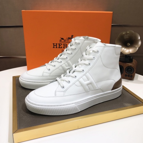 Wholesale Hermes High Tops Shoes For Men #1156188 $115.00 USD, Wholesale Quality Replica Hermes High Tops Shoes