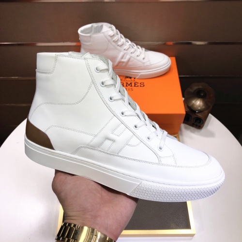 Replica Hermes High Tops Shoes For Men #1156188 $115.00 USD for Wholesale