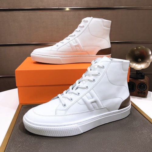 Replica Hermes High Tops Shoes For Men #1156188 $115.00 USD for Wholesale