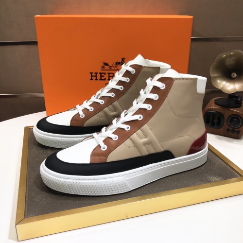 Wholesale Hermes High Tops Shoes For Men #1156189 $115.00 USD, Wholesale Quality Replica Hermes High Tops Shoes