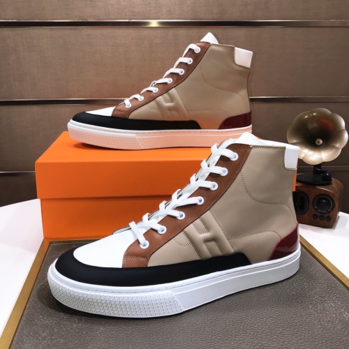 Replica Hermes High Tops Shoes For Men #1156189 $115.00 USD for Wholesale