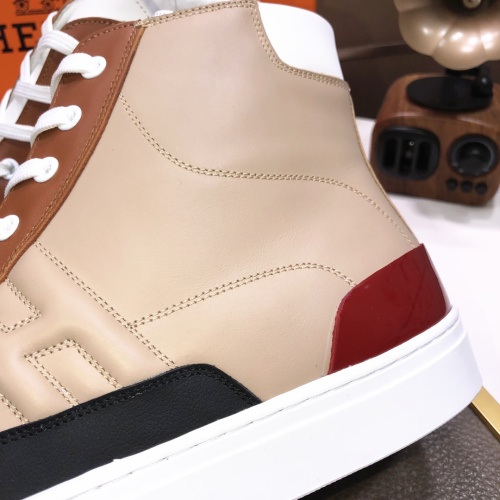 Replica Hermes High Tops Shoes For Men #1156189 $115.00 USD for Wholesale